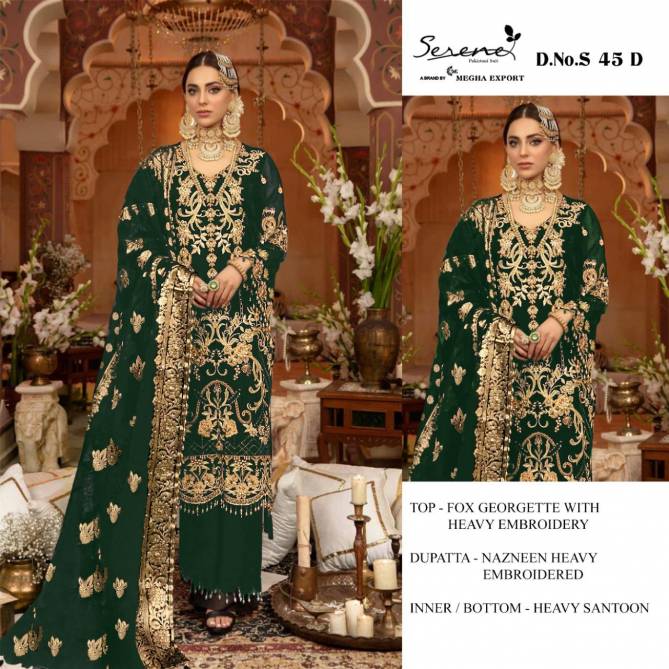 Serene S 45 Heavy Designer Festive Wear Georgette Pakistani Salwar Suits Collection